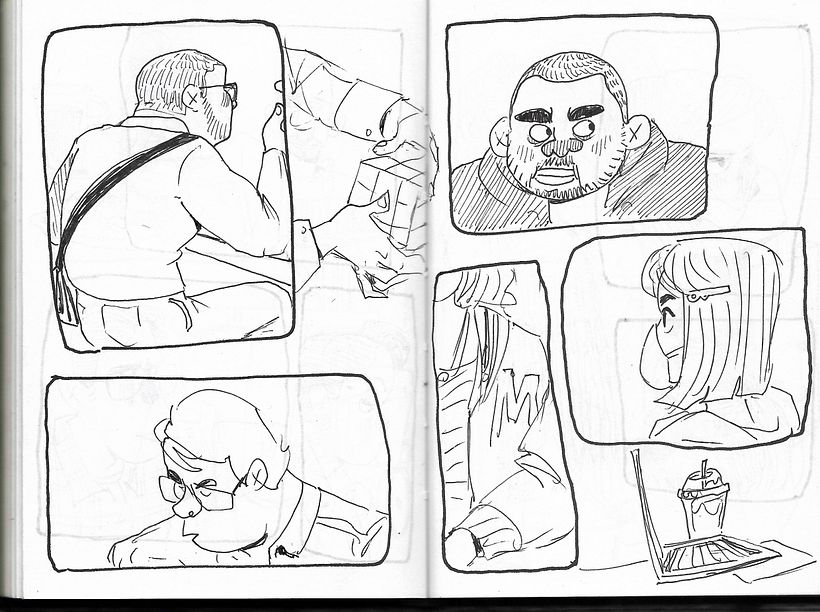 Sketchbook con viñetas.  10