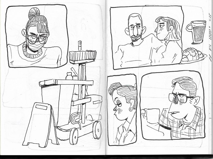 Sketchbook con viñetas.  12