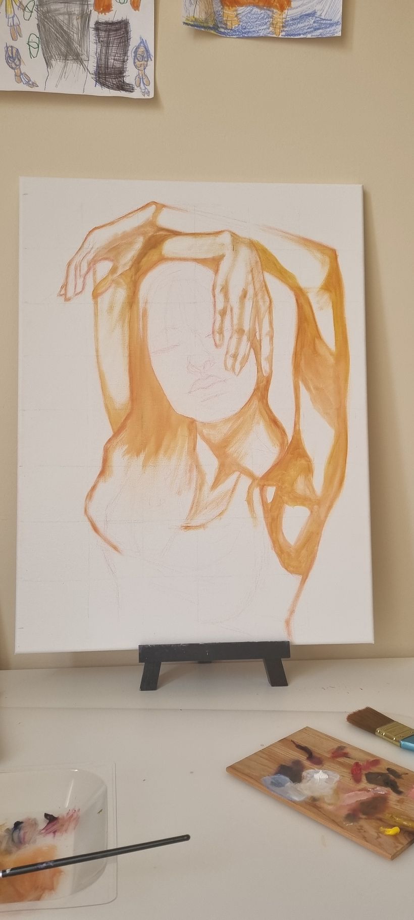 My project for course: Experimental Portraiture: Fusing Oil, Acrylic, and Spray Paint 2