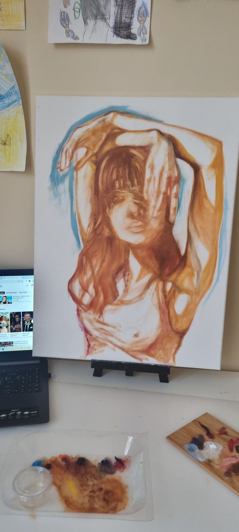 My project for course: Experimental Portraiture: Fusing Oil, Acrylic, and Spray Paint 4