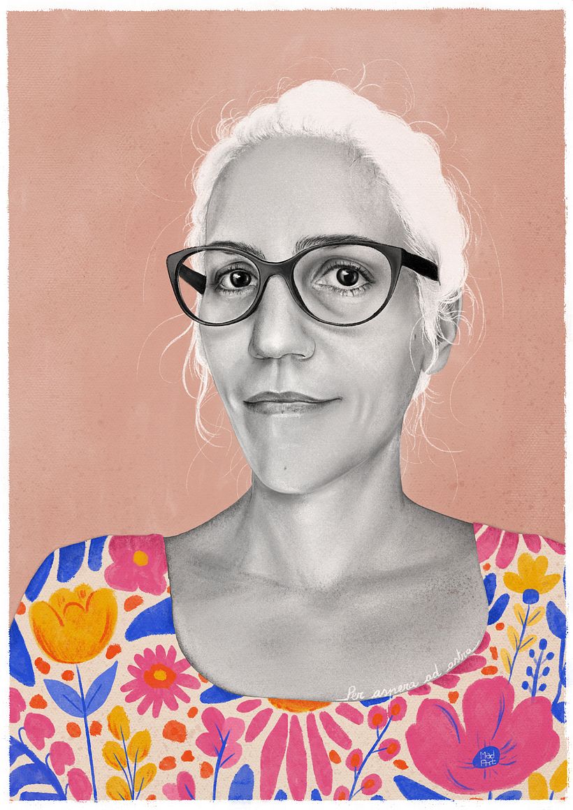 Il mio progetto del corso: Ritratto con matita, tecniche di colore e Photoshop 1