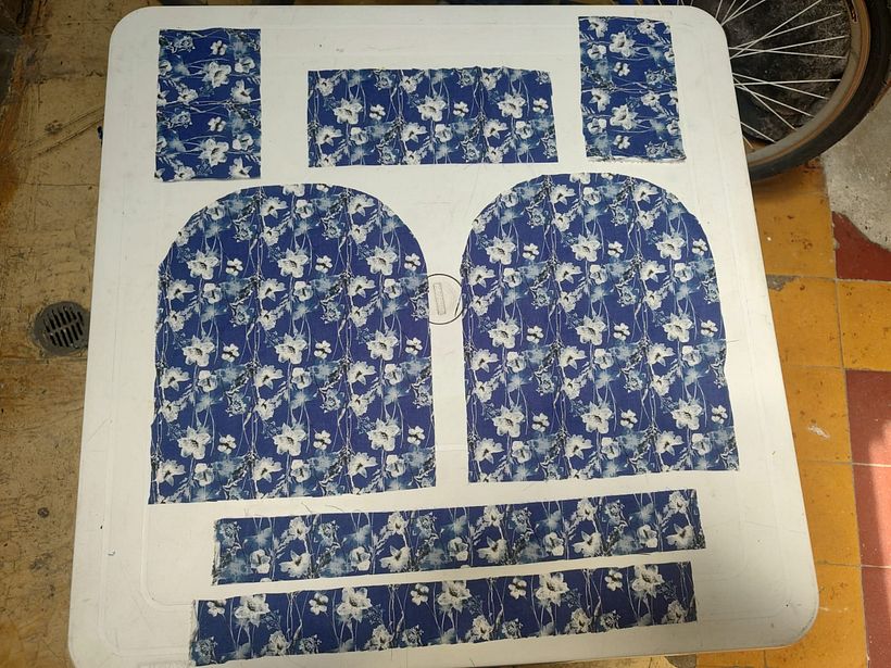 My project for course: Fashion upcycling: Create a backpack with second-hand clothes 4