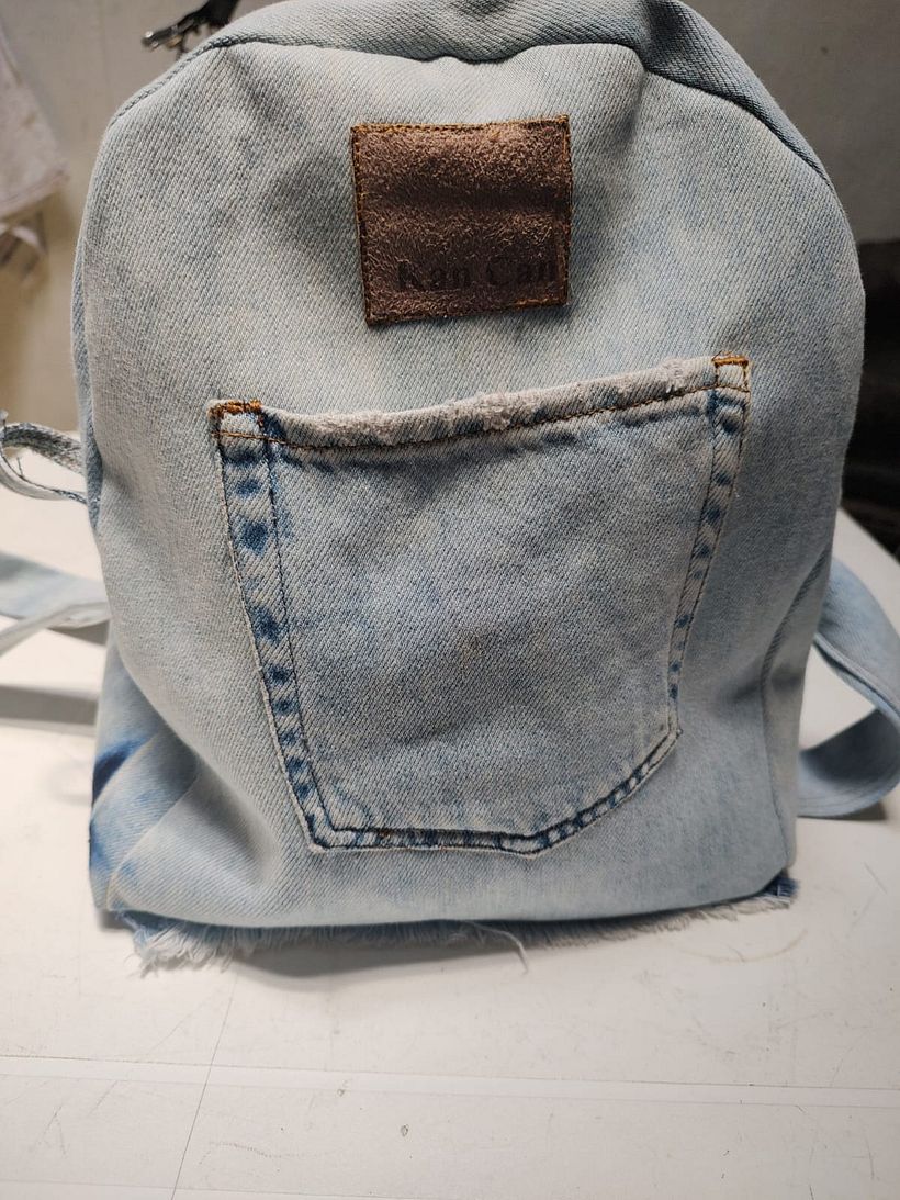 My project for course: Fashion upcycling: Create a backpack with second-hand clothes 5