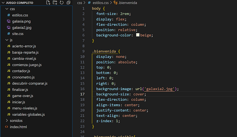 aquí está el código que usé para cambiar el fondo. Para que la imagen funcione, al menos como lo tengo yo, está en el CSS