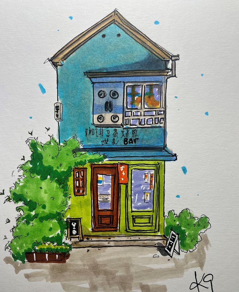 After a few months, I tried to make some sketches :) further than my first one for the project...Mi proyecto. Un poco complicado con marcadores amateurs jaja :) 2