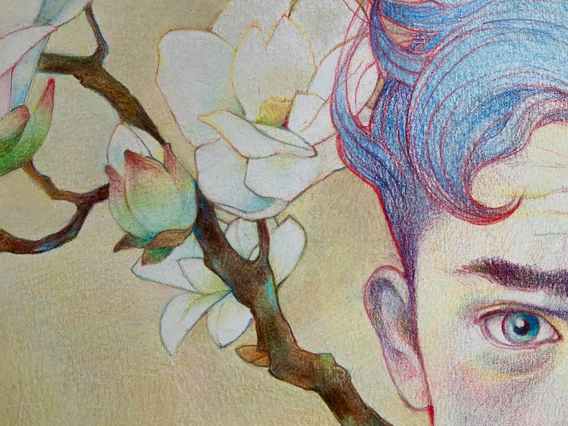Dibujo de retratos llamativos con lápices de colores. Un curso de Gabriela Niko 13