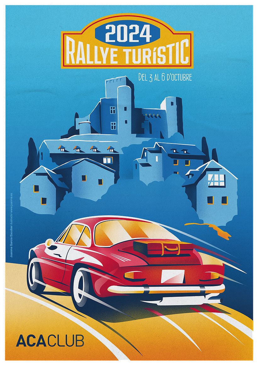 Cartel RALLYE TURÍSTIC 2024 AUTOMÓVIL CLUB D'ANDORRA 2