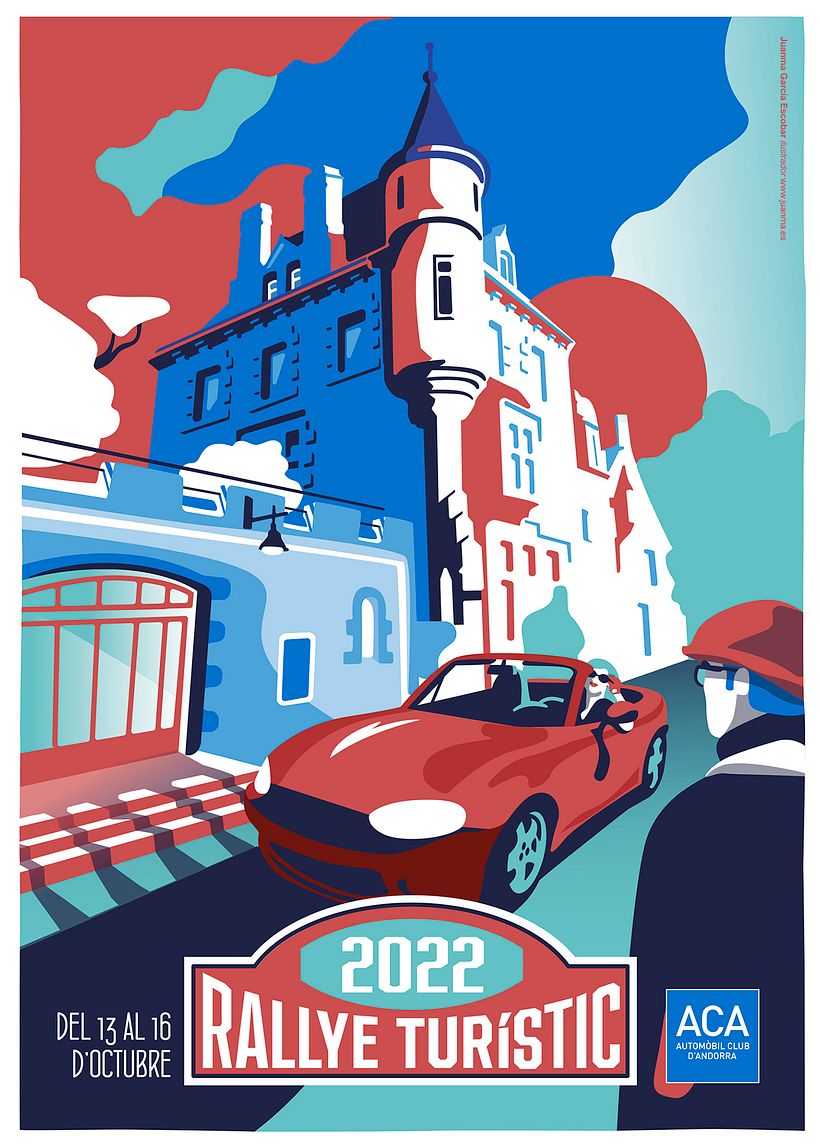 Cartel RALLYE TURÍSTIC 2024 AUTOMÓVIL CLUB D'ANDORRA 5