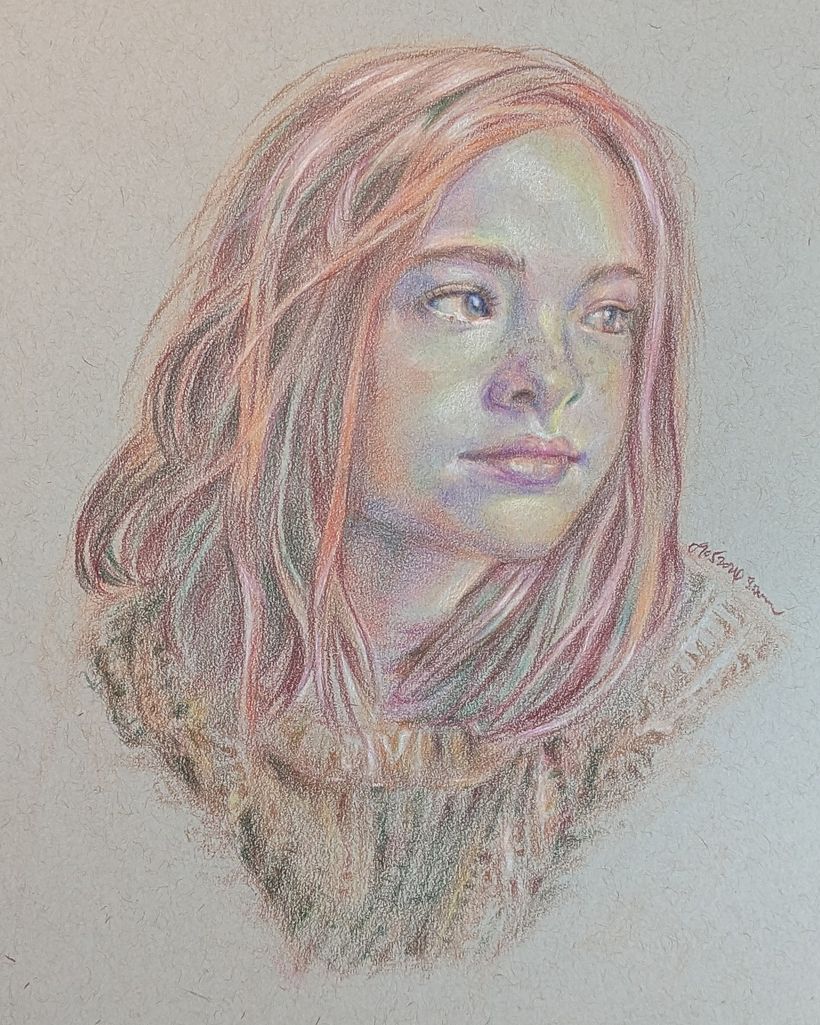 My project for course: Vibrant Portrait Drawing with Colored Pencils 5