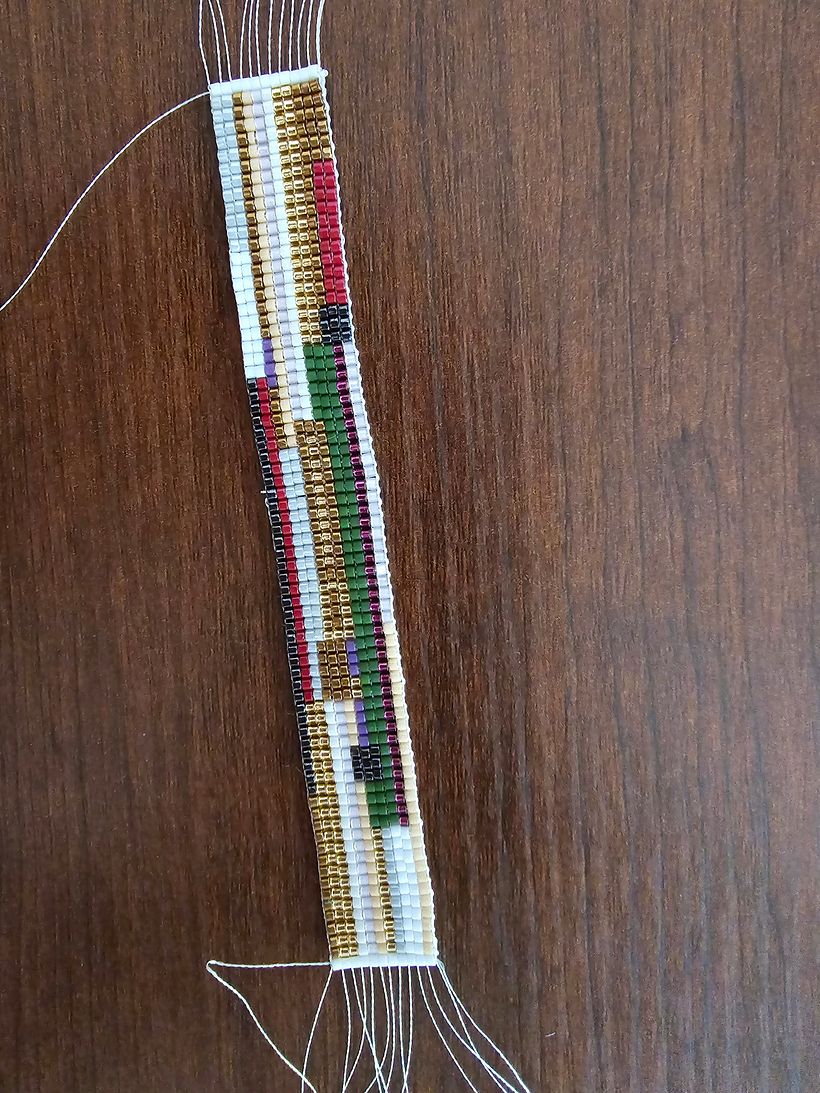 I used a pattern purchased from Ms. Mazos Etsy shop. Changed the colors to suit what I already had available.