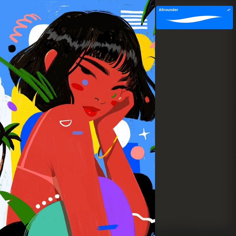 16. Free Download Procreate Brush for Digital Portraits by Bo Feng Lin