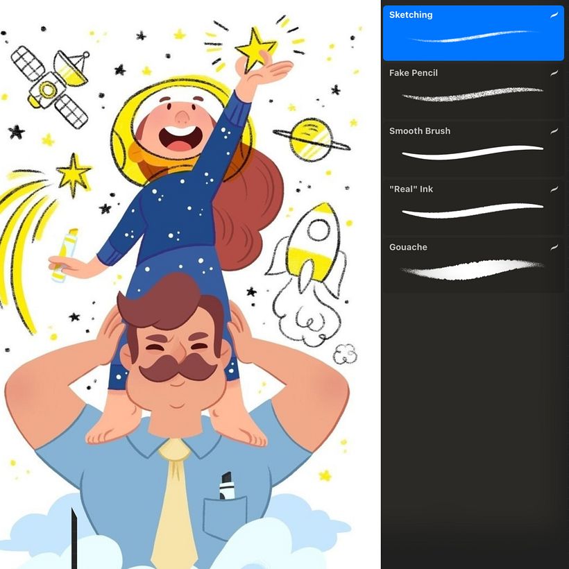 3. Free Procreate Brushes for Children’s Illustration