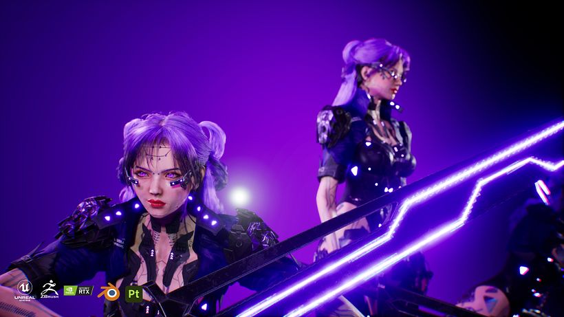 Cyber Girl Character Unreal Engine 5 by Oscar Creativo 9