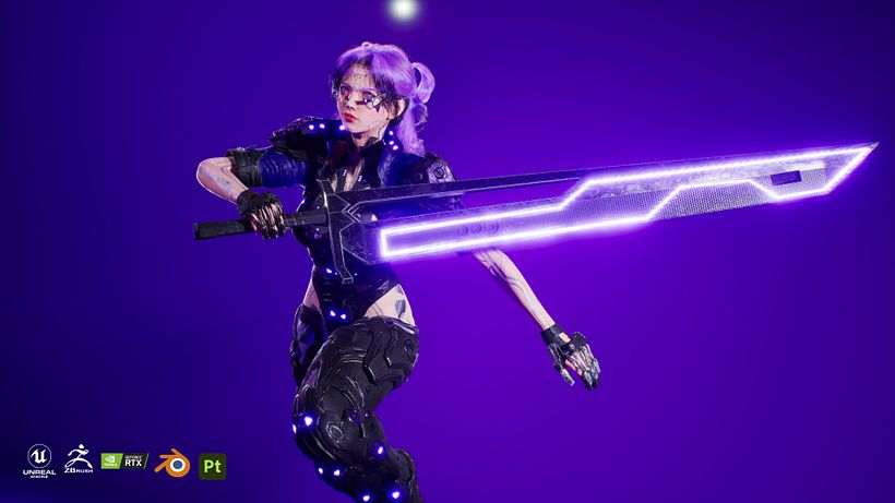 Cyber Girl Character Unreal Engine 5 by Oscar Creativo 11