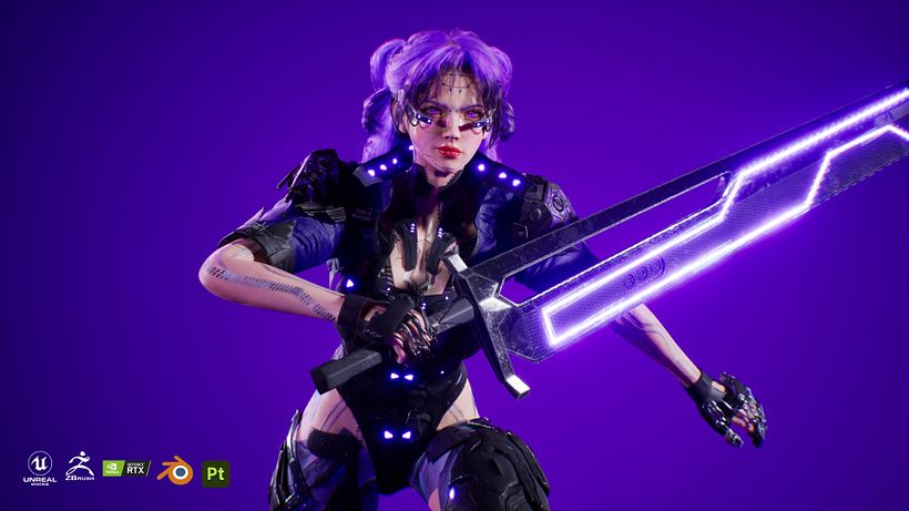 Cyber Girl Character Unreal Engine 5 by Oscar Creativo 2