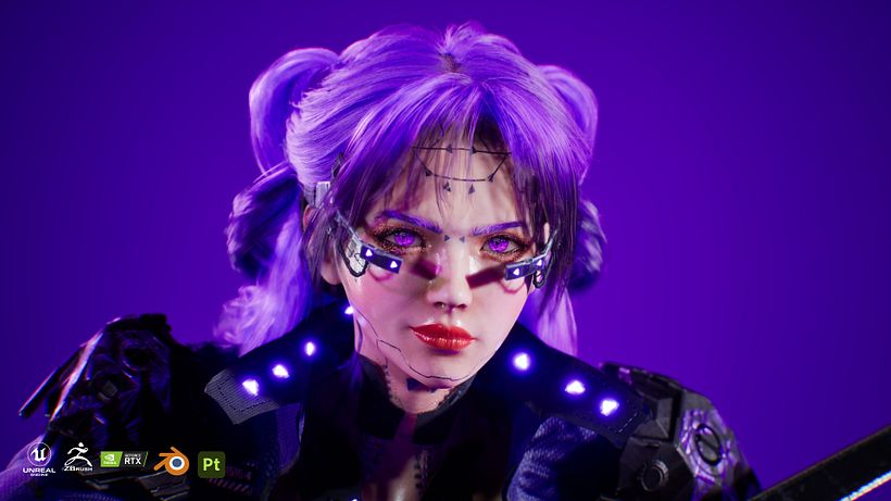 Cyber Girl Character Unreal Engine 5 by Oscar Creativo 1