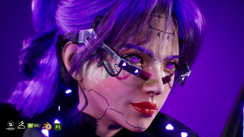 Cyber Girl Character Unreal Engine 5 by Oscar Creativo 12