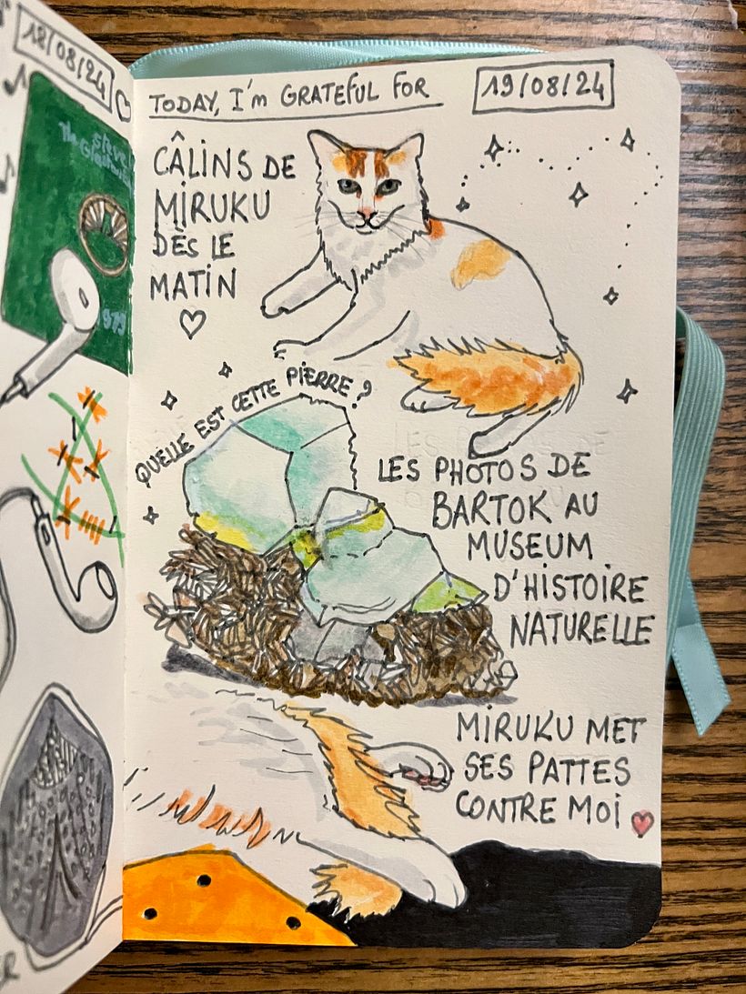 Friends visit museums and their mineral collections, I see beautiful photos. Miruku is very cuddly and that's lovely.