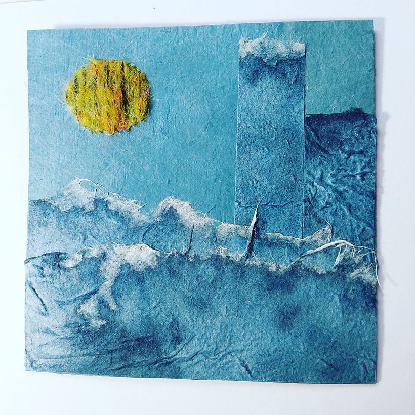 Mon projet du cours : Technique de broderie expérimentale sur papier 2