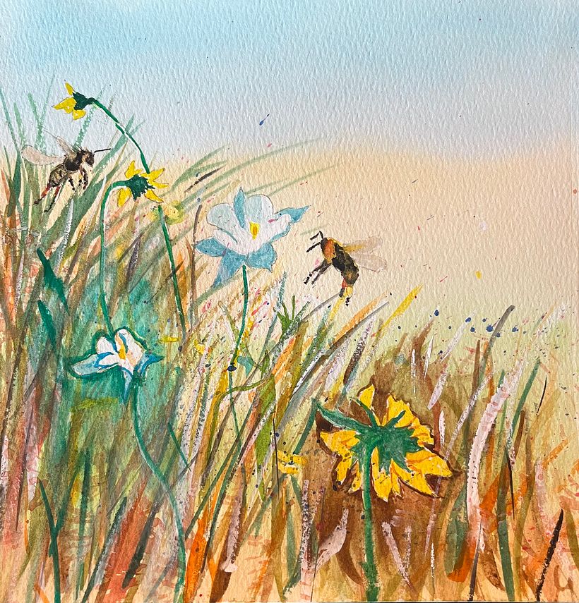 My project for course: Illustrating the Natural World with Watercolor and Charcoal 2