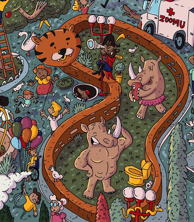 Meu projeto do curso: Ilustração estilo Search and Find no Procreate 6