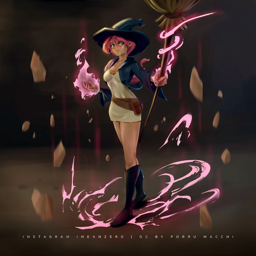 After finishing the course, I looked for a character to paint and found this awesome one in a digital art community on Facebo