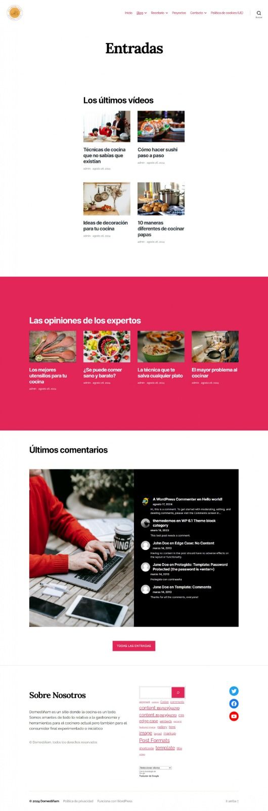 Mi proyecto del curso: Creación de una web profesional con WordPress 5