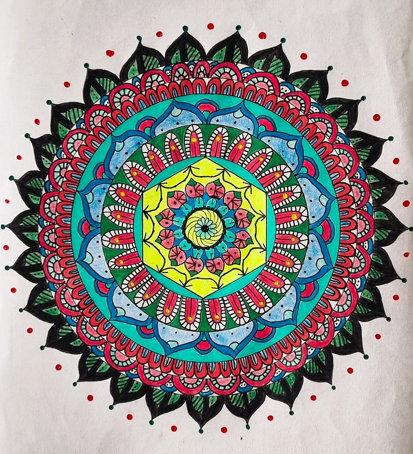 Meu projeto do curso: Zentangle e mandalas: desenhe padrões harmônicos 1