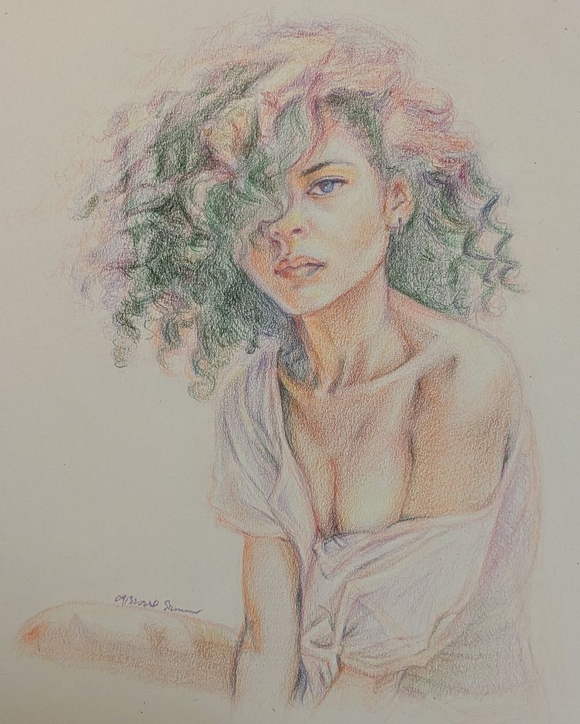 My project for course: Vibrant Portrait Drawing with Colored Pencils 6