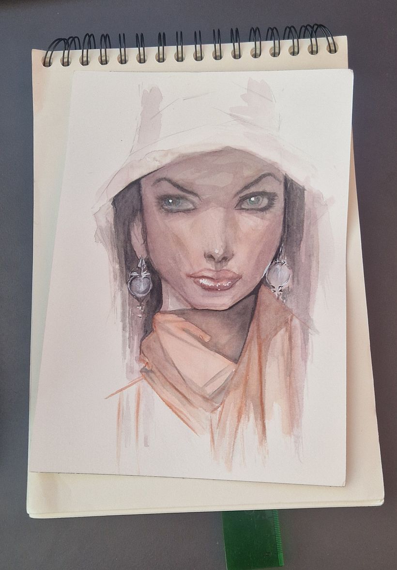 Mi proyecto del curso: Retrato en acuarela a partir de una fotografía 3