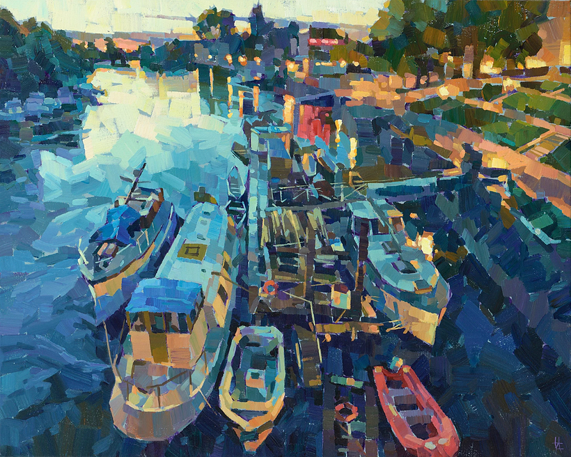 Richmond, London, acrylic on canvas