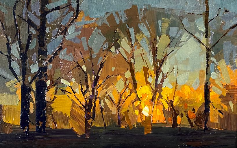 Sun Setting, acrylic on canvas