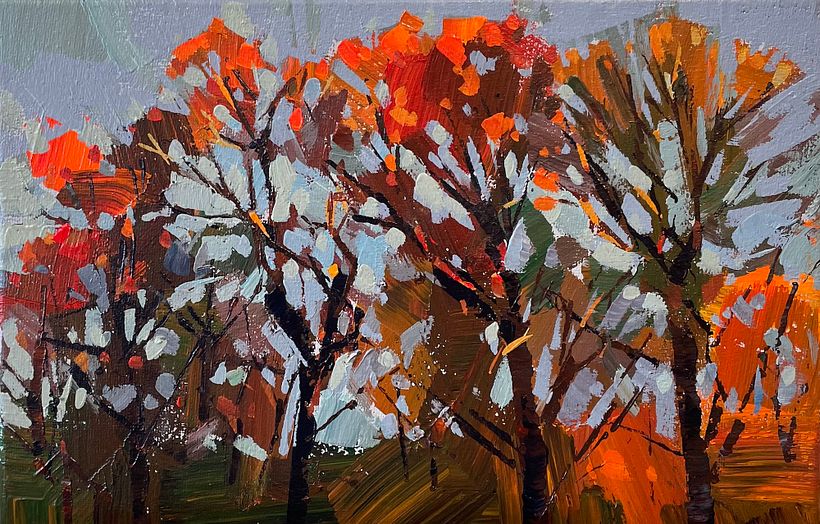 Autumn Leaves, acrylic on canvas