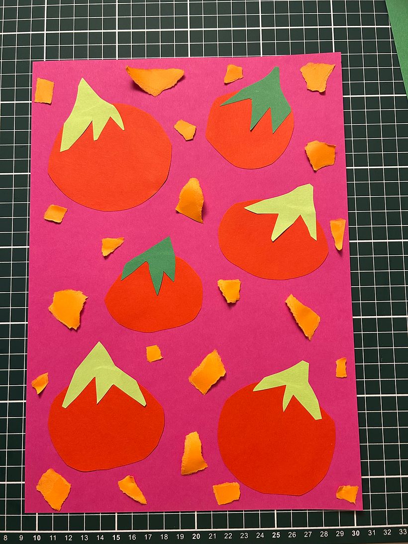 Meu projeto do curso: Criação de estampas têxteis com colagem 8