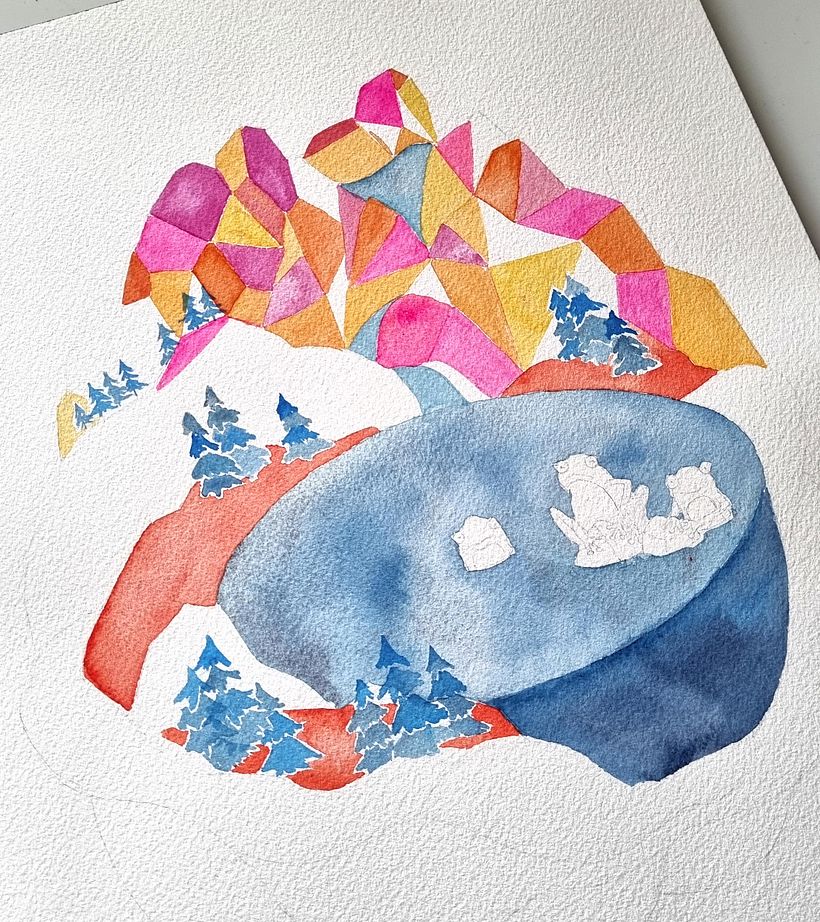 My project for course: Watercolor Techniques for Dreamlike Illustrations 3