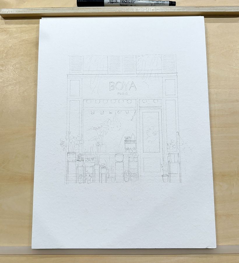 The pencil sketch