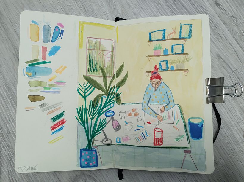 Mein Abschlussprojekt für den Kurs: Das Skizzenbuch als Erkundungsreise: Finde deinen Zeichenstil 1