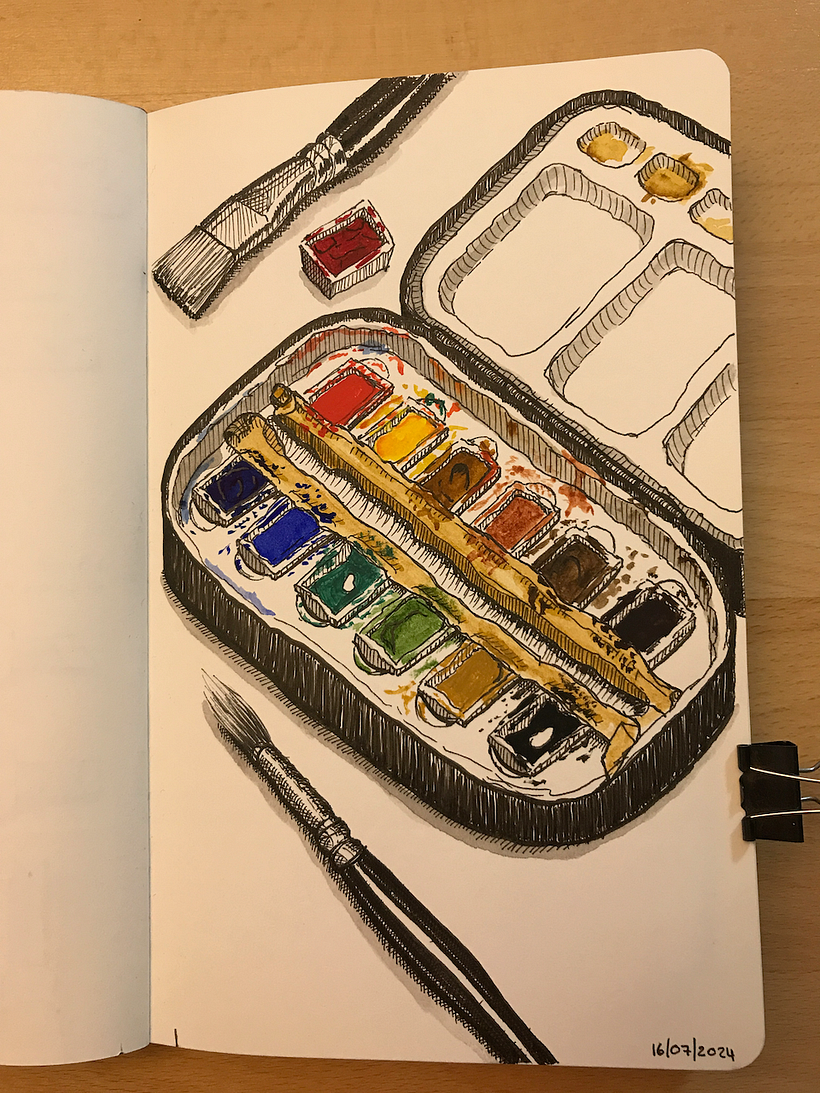 Watercolour box from... 1994 :-|