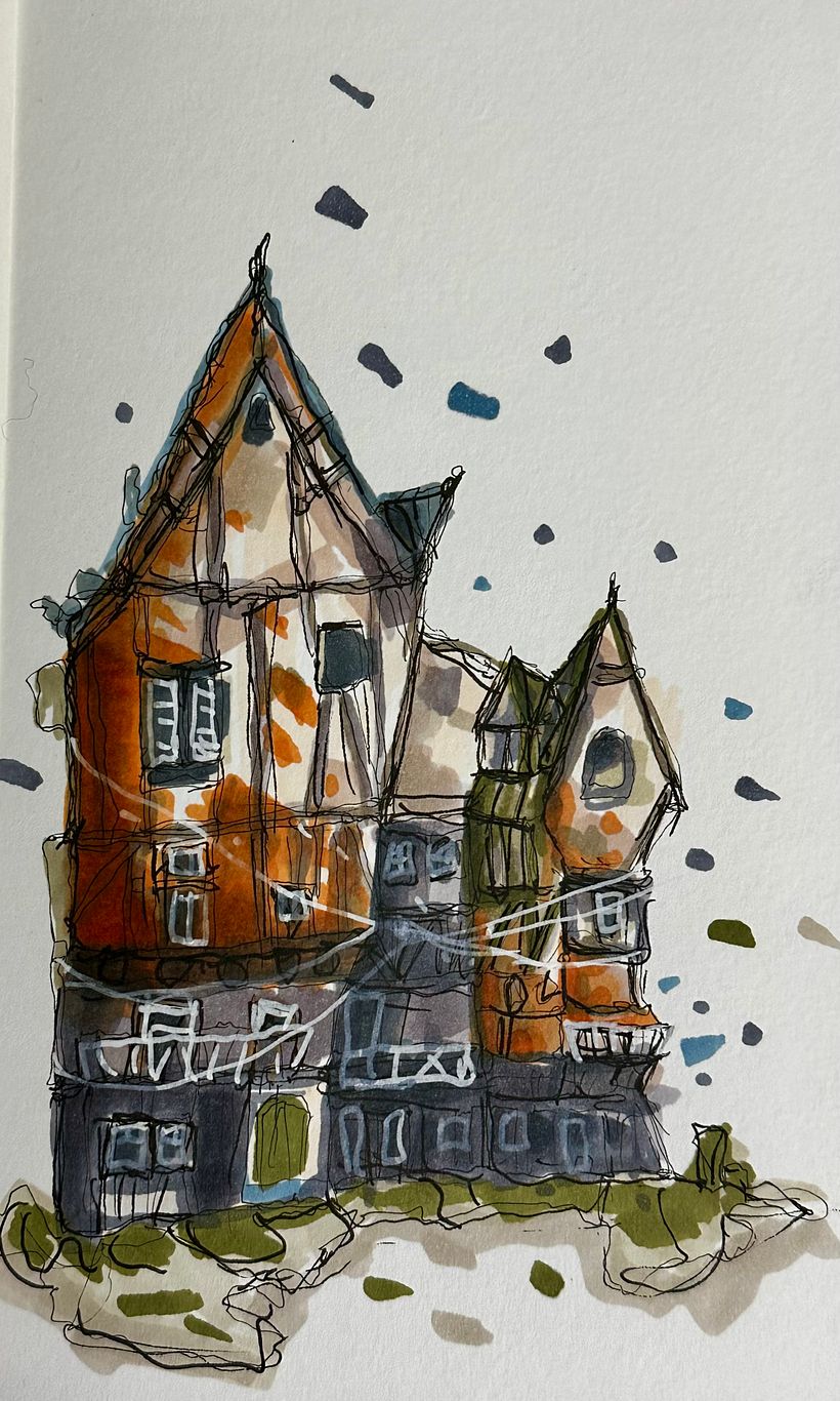 My project for course: Expressive Architectural Sketching with Colored Markers 9