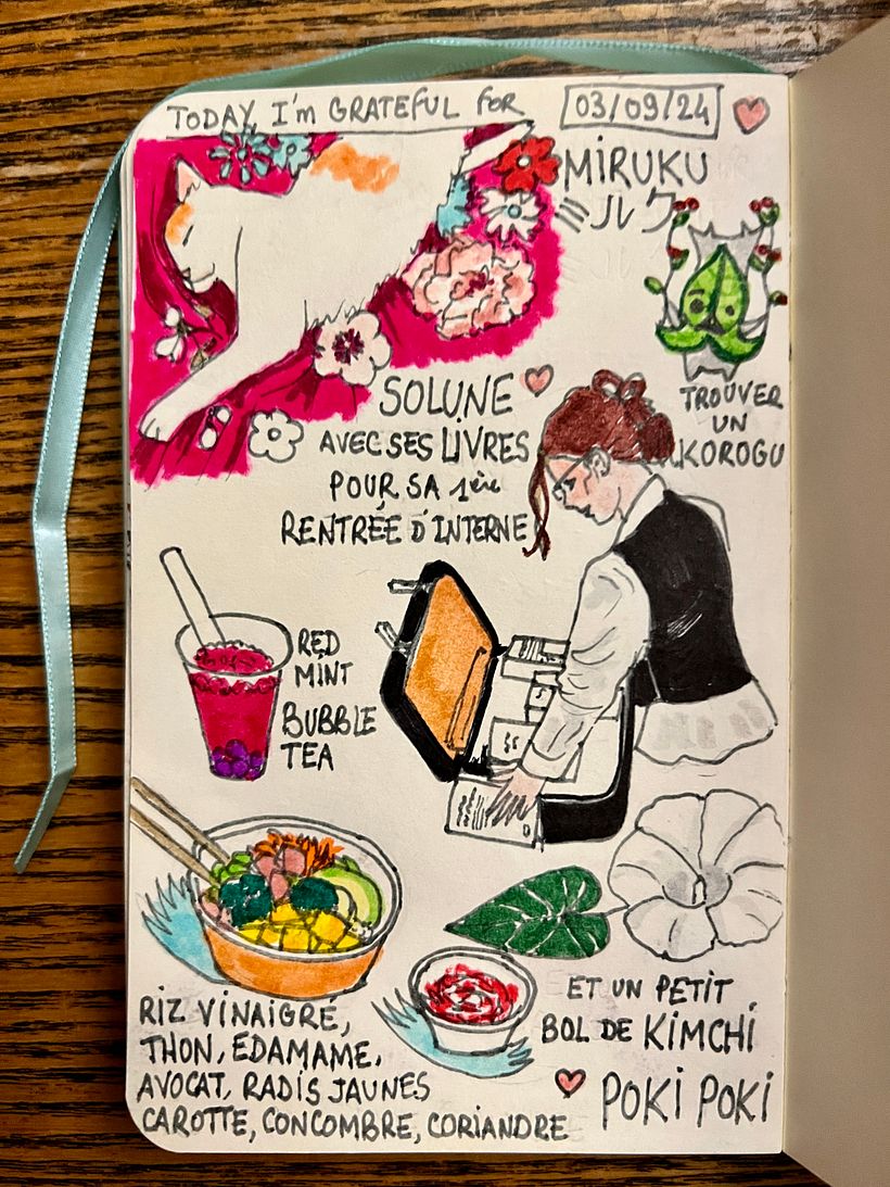 Miruku quando mi sveglio <3 La nipote entra nel nuovo collegio <3 Cena consegnata da Poki Poki e kimchi!