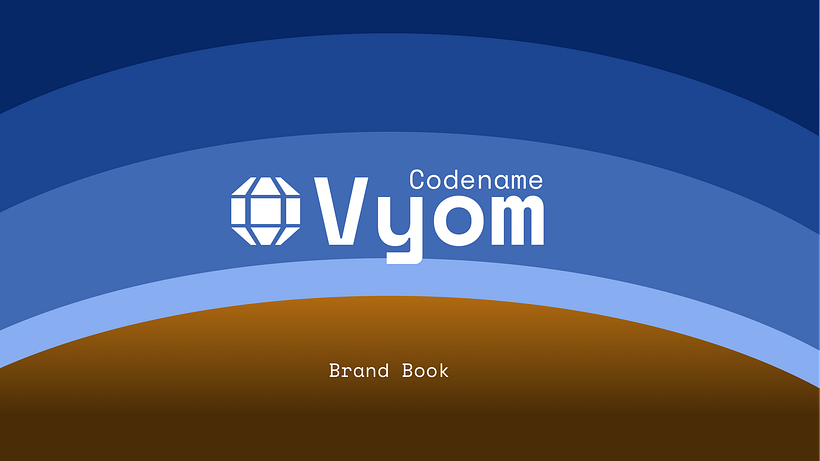 Cover represents the dark blue space in background with a planet's surface at the bottom