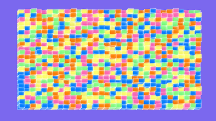 More cells and with rotation of each level of cell.