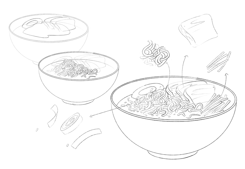 Adding the different food elements