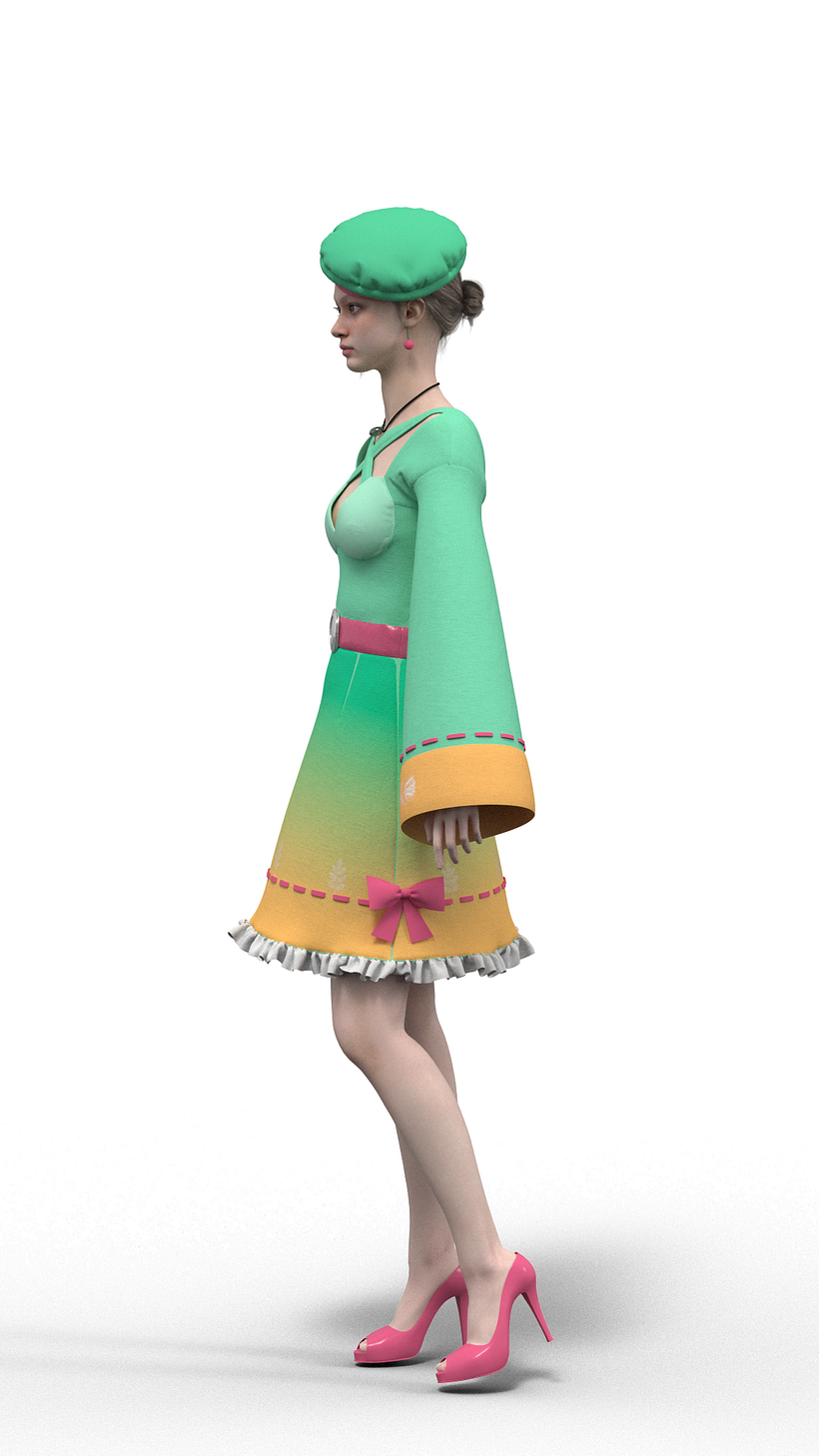 Meu projeto do curso: Introdução ao design de moda em 3D no CLO 10