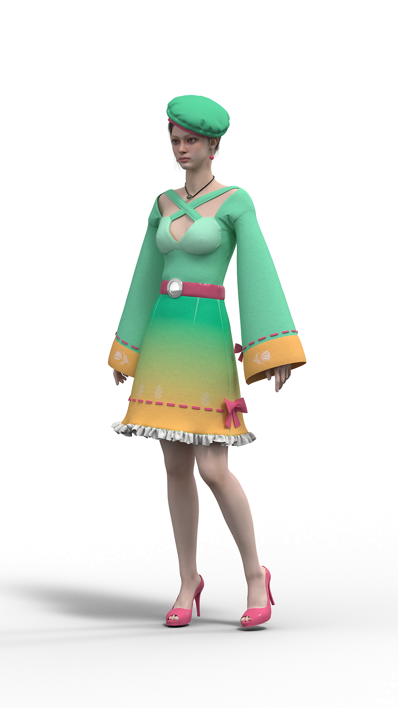Meu projeto do curso: Introdução ao design de moda em 3D no CLO 11