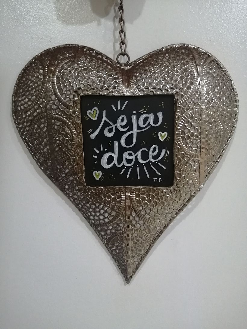 Experiência de lettering "seja doce"- Teresinha Fitas