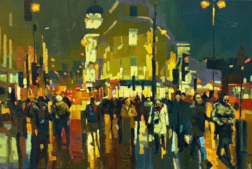 King's Cross, London, acrylic on canvas