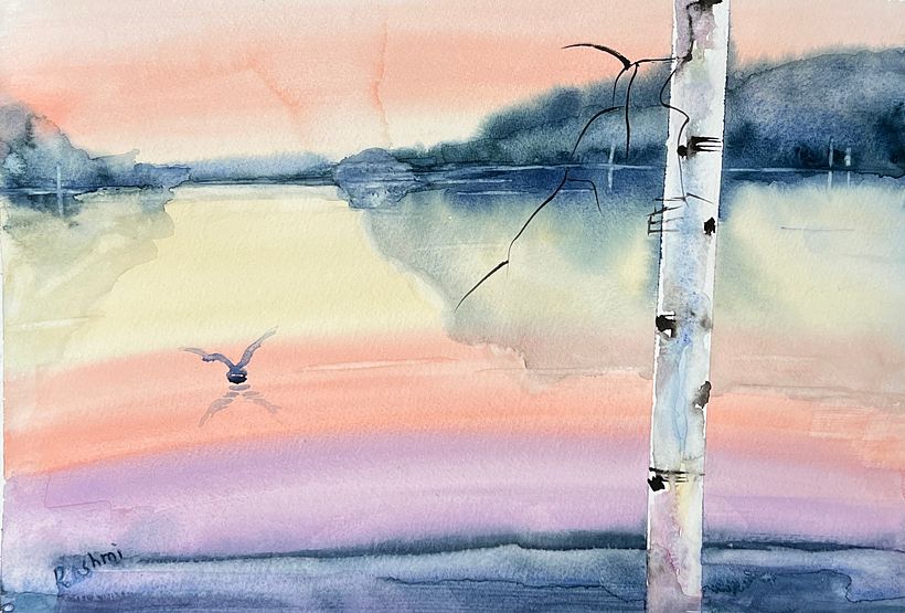 My project for course: Atmospheric Landscapes in Watercolor  4