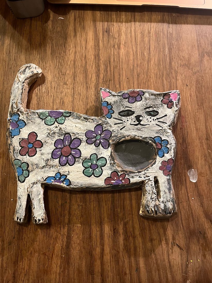 My project for course: Paper Mache for Beginners: Sculpt a Colorful Character 1