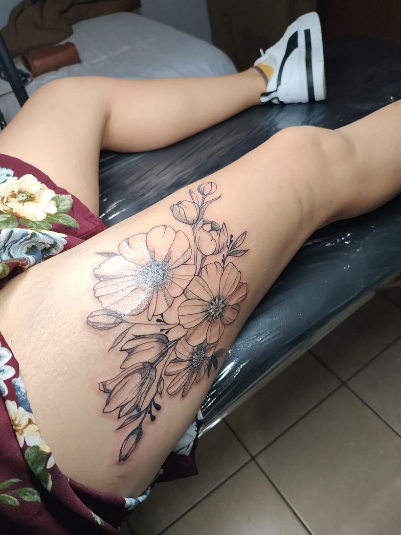 My project for course: Botanical Tattoo with Pointillism 2